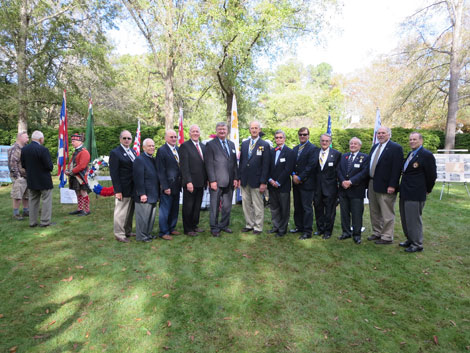 Photo of chapter memebers during the 2015 SAR Veterans Day ceremonies